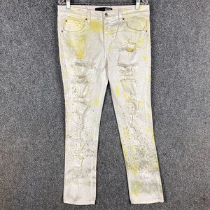 Rustic Dime Jeans Men's Size 34 Taper Fit Denim Cotton Paint Splattered